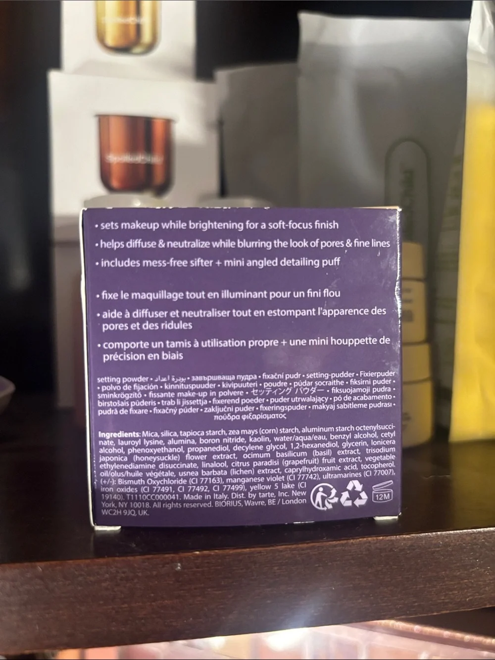 tarte Creaseless Setting Powder — Purple Box